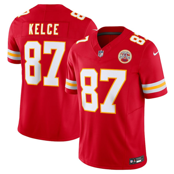 Youth Kansas City Chiefs #87 Travis Kelce Red 2023 F.U.S.E. Vapor Untouchable Limited Football Stitched Jersey